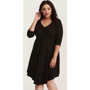 Torrid V-Hem Knit Shirt Dress